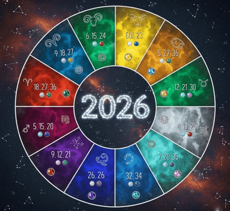 Màu may mắn của 12 cung hoàng đạo năm 2026 (ảnh 1)