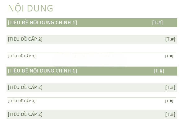block-style table of contents