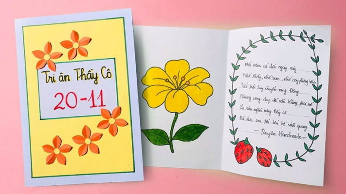 10 mẫu thiệp 20 tháng 11 tự vẽ 7
