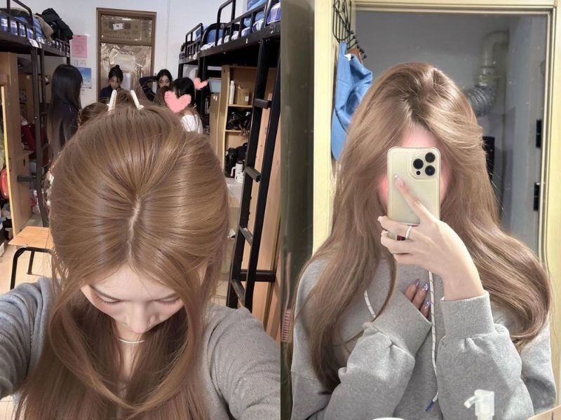 Màu tóc nhuộm sáng da nâu tây