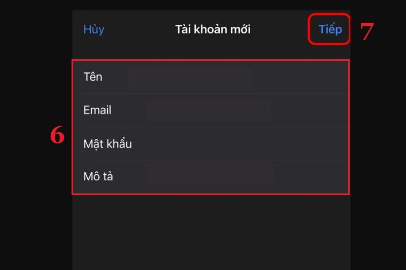 Máy chủ IMAP trên iPhone ảnh 7