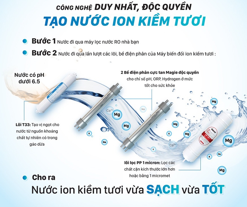 Máy chuyển đổi ion kiềm Daikiosan 2 lõi DN070 (hình 5)
