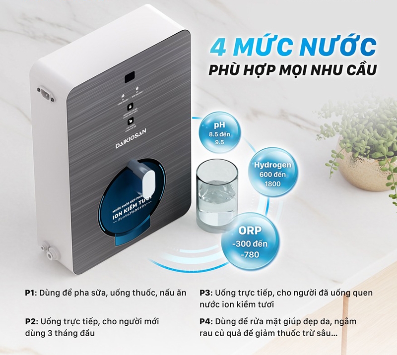 Máy chuyển đổi ion kiềm Daikiosan 4 lõi DN069 (hình 3)