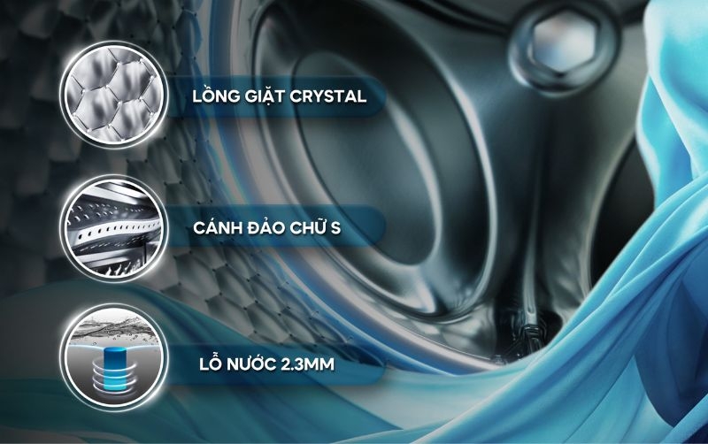 Máy giặt Casper WF-105VG5 giúp bảo vệ vải tối ưu