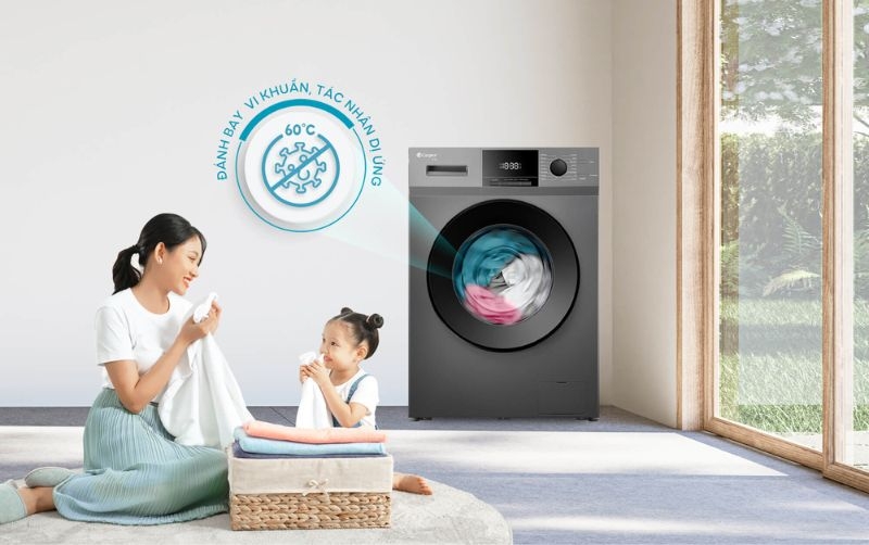 Chế độ giặt nước nóng trên máy giặt Casper WF-105VG5