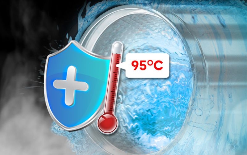 Chế độ vệ sinh lồng giặt máy giặt Casper WF-105VG5