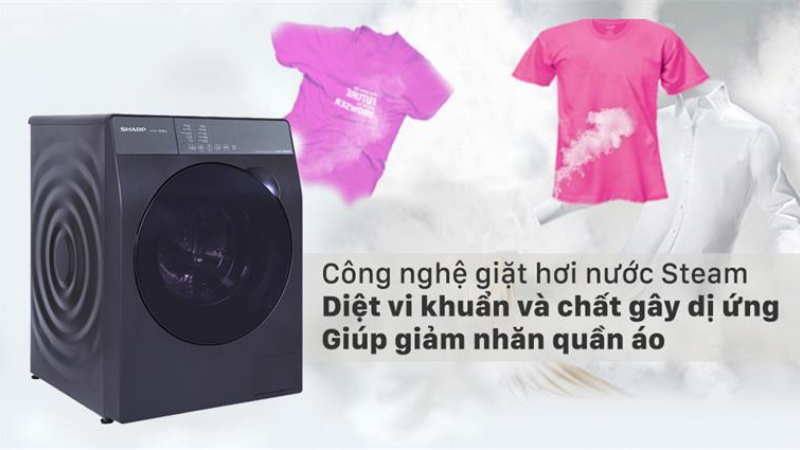 máy giặt Sharp Inverter 8.5 kg ES-FK852EV-W (hình 6)