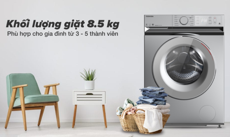 Máy giặt Toshiba Inverter 8.5 kg TW-BL95A4V(SS) - hình 3
