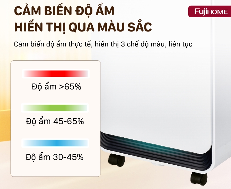Máy hút ẩm 12 lít Fujihome DH12NEW (hình 3)
