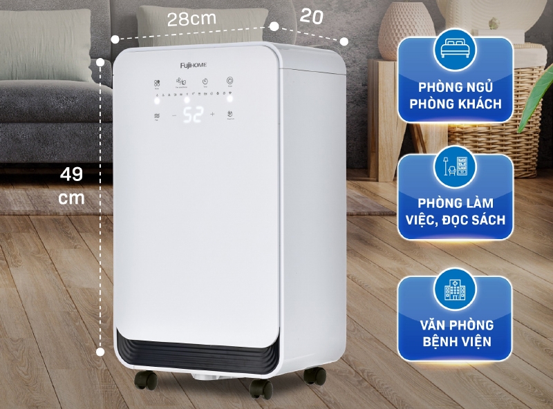 Máy hút ẩm 12 lít Fujihome DH12NEW (hình 1)