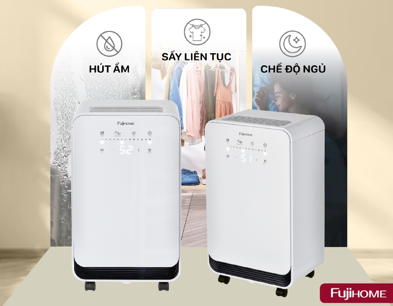 Máy hút ẩm 12 lít Fujihome DH12NEW (hình 5)