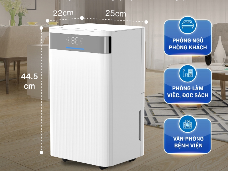 Máy hút ẩm 12 lít Fujihome DH12NW (hình 5)