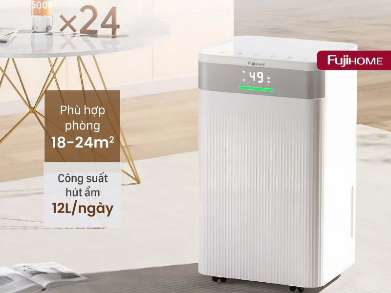 Máy hút ẩm 12 lít Fujihome DH12NW (hình 3)