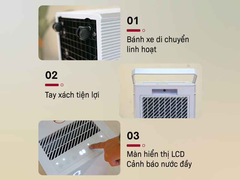 Máy hút ẩm 14 lít Fujihome DH14 - hình 3