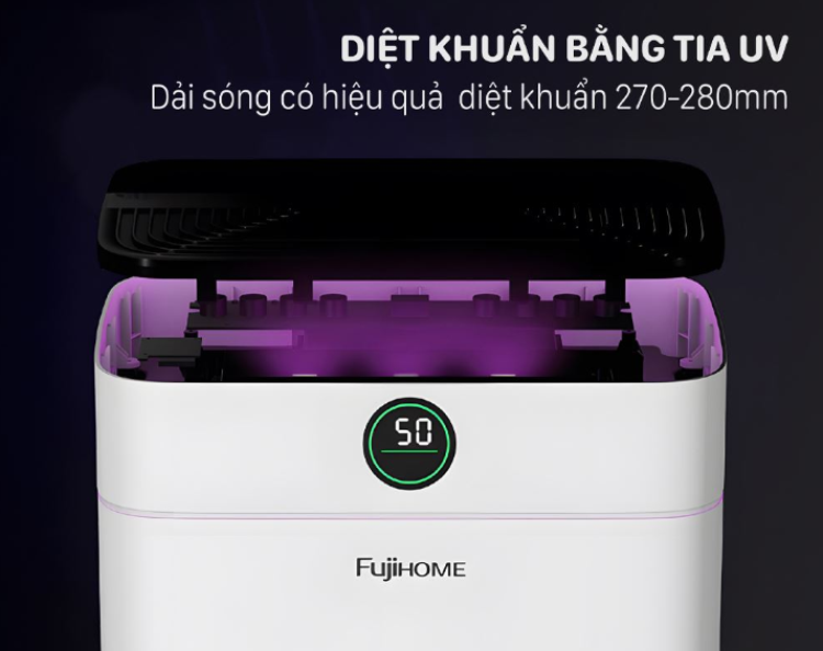 Máy hút ẩm 18 lít Fujihome DH18W-HEPA - hình 8