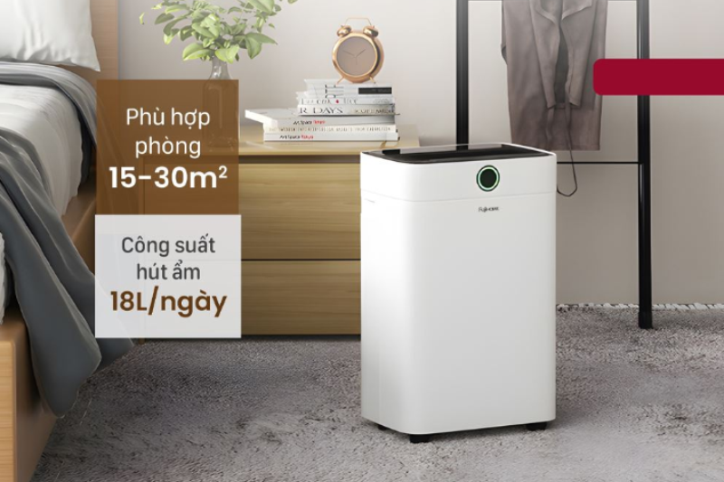 Máy hút ẩm 18 lít Fujihome DH18W-HEPA - hình 4