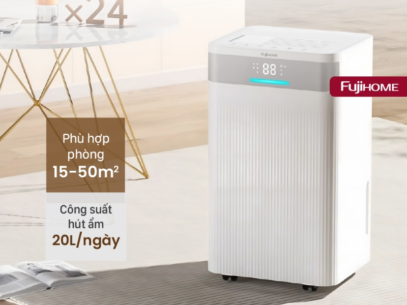 Máy hút ẩm 20 lít Fujihome DH20NW (hình 5)