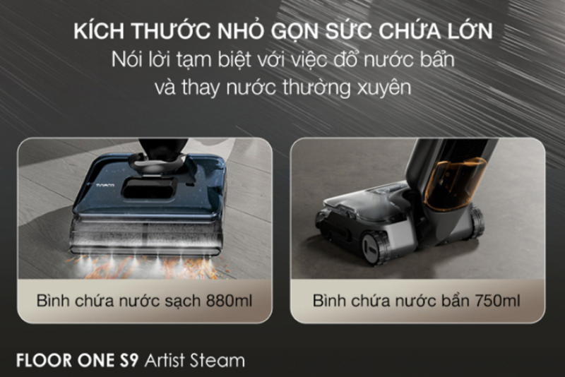 Máy hút bụi lau nhà không dây Tineco Floor One S9 Artist Steam (hình 3)