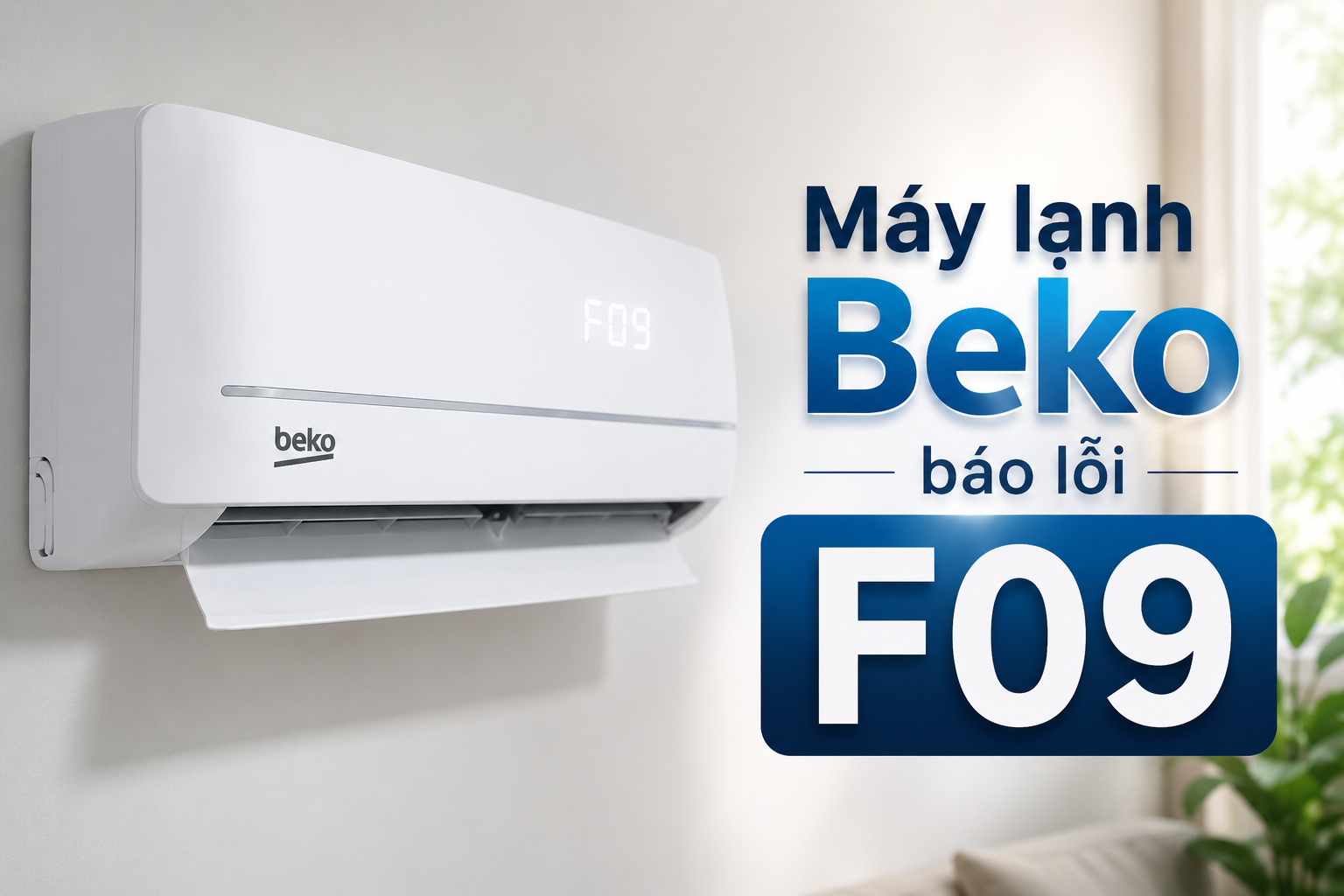 Máy lạnh Beko báo lỗi F09 có nghiêm trọng không? Nguyên nhân và cách khắc phục nhanh