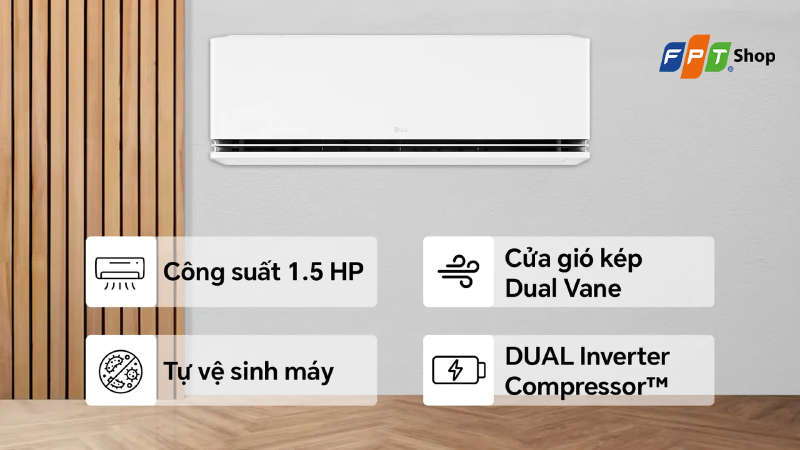 Máy lạnh LG 1.5HP (hình 2)