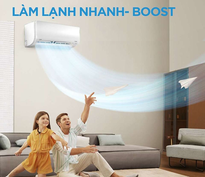 Công nghệ Boost làm lạnh nhanh máy lạnh Midea