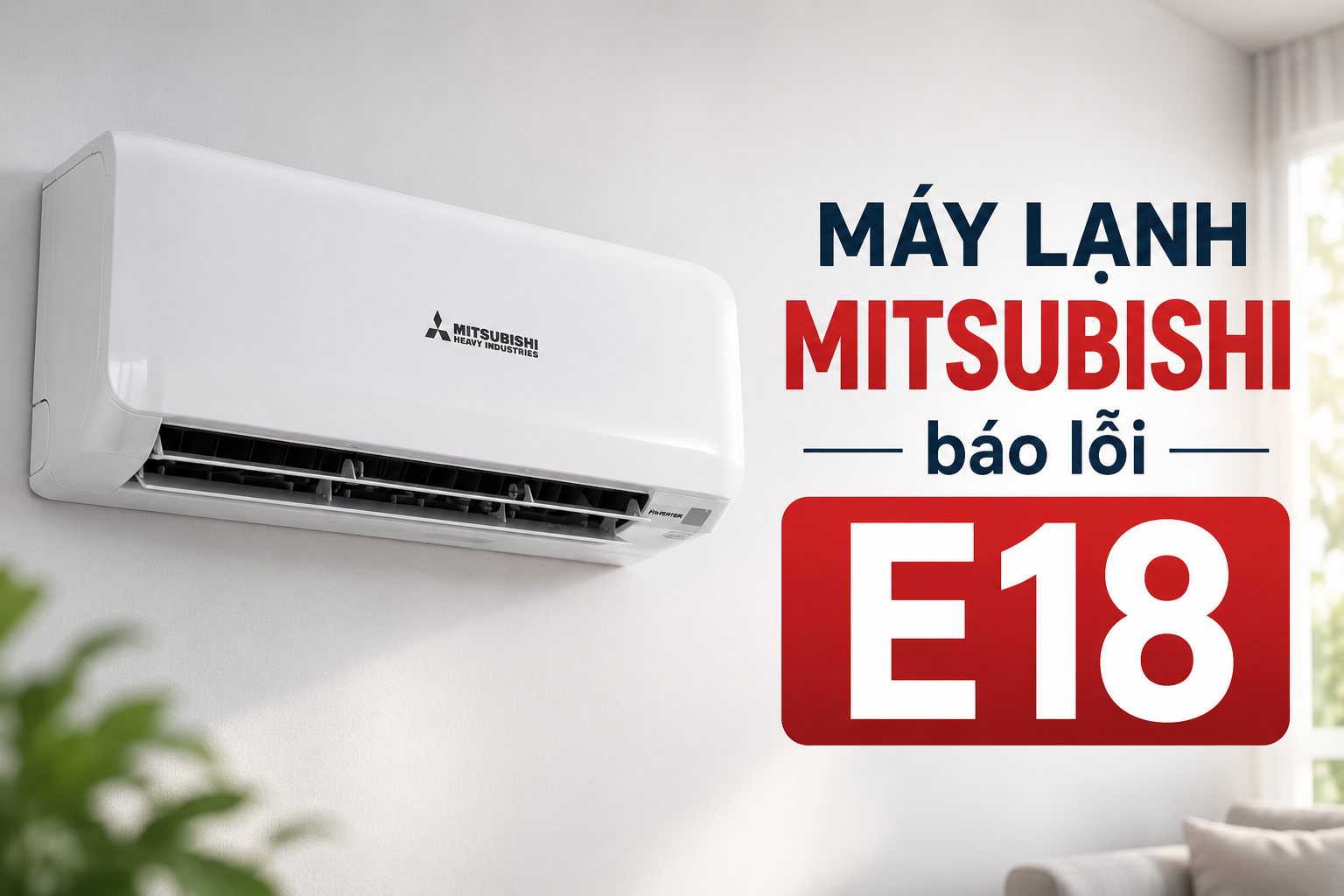 Máy lạnh Mitsubishi báo lỗi E18: Nguyên nhân, cách khắc phục và lưu ý khi xử lý