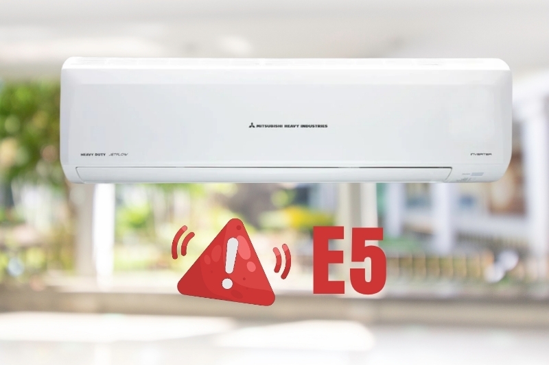 máy lạnh mitsubishi báo lỗi e5 1