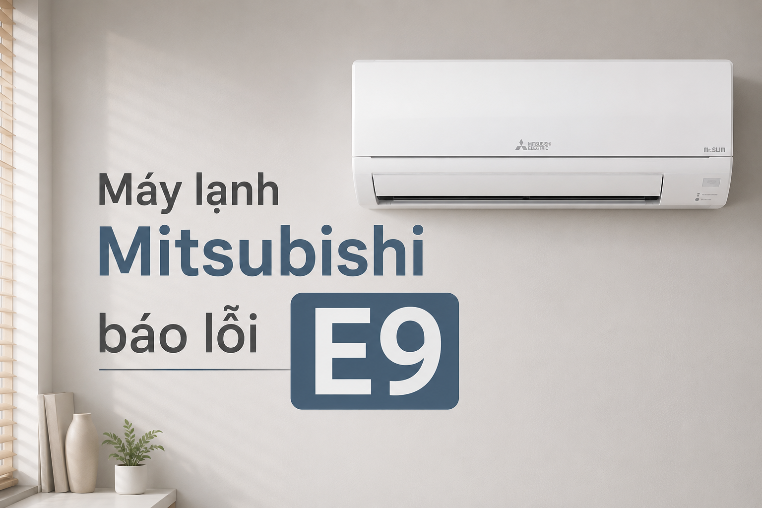 Máy lạnh Mitsubishi báo lỗi E9: Hướng dẫn kiểm tra từng bước để khắc phục hiệu quả
