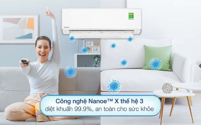 Máy lạnh Panasonic có công nghệ Nanoe-X thế hệ 3 CU/CS-XU9ZKH-8