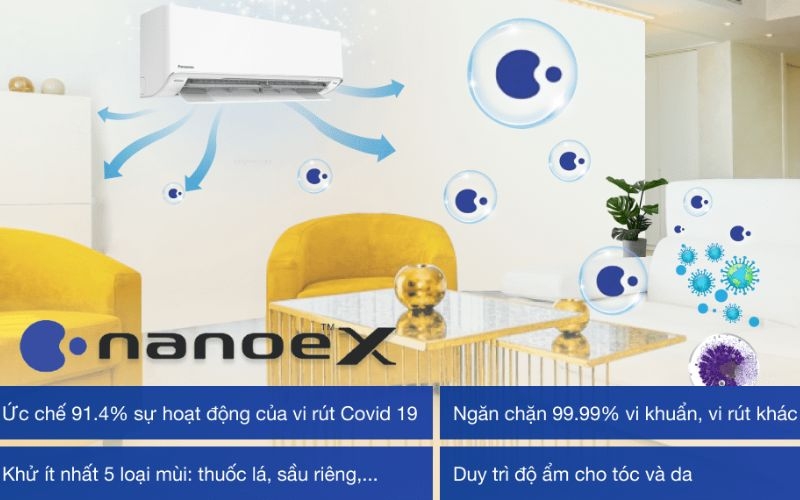 Máy lạnh Panasonic có công nghệ Nanoe-X thế hệ 3 CU/CS-XU9XKH-8