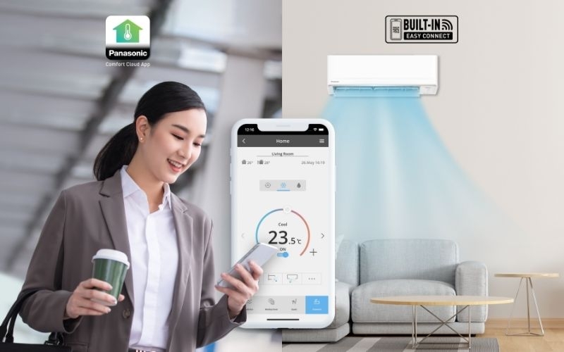 điều khiển máy lạnh Panasonic CU/CS-PU9AKH-8 qua ứng dụng trên smartphone