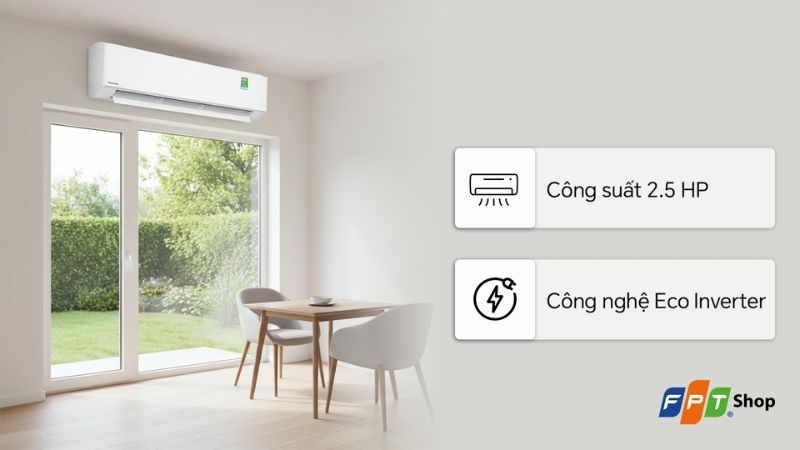 M&aacute;y lạnh Panasonic Inverter 2.5 HP CU/CS-U24BKH-8