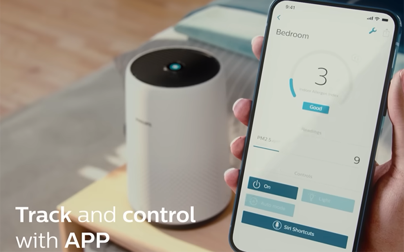 Máy lọc không khí Philips AC0850/20 kết nối dễ dàng qua điện thoại