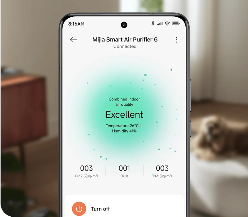 Máy lọc không khí Xiaomi Mijia Smart Air Purifier 6 EU (hình 8)