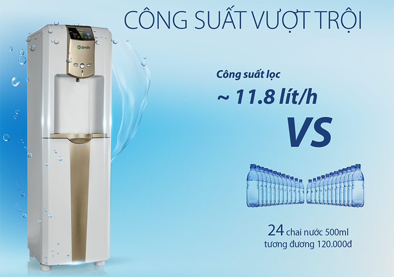 A.O. Smith 5 lõi ADR75-V-ET-1 với công suất đến 11.8 lít mỗi giờ