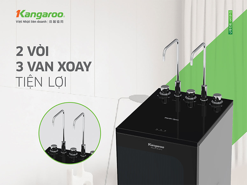 Máy lọc nước nóng lạnh RO Hydrogen Kangaroo 10 lõi KG10A16 (hình 4)