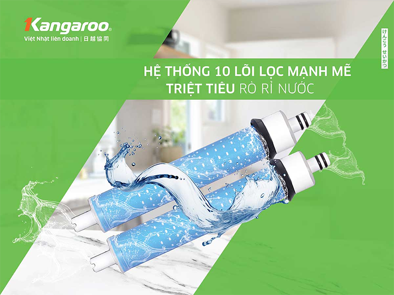 Máy lọc nước nóng lạnh RO Hydrogen Kangaroo 10 lõi KG10A16 (hình 7)