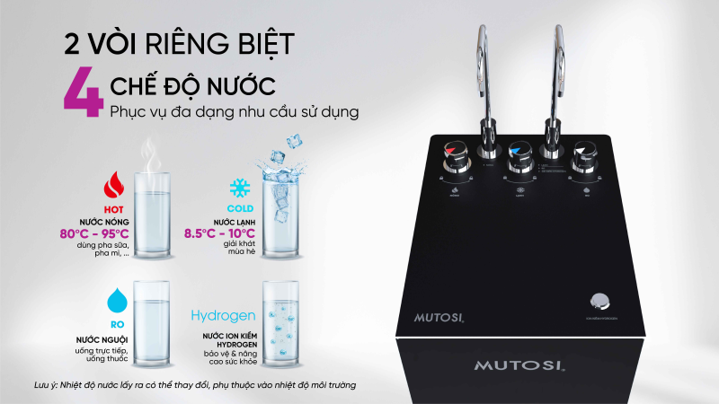 Máy lọc nước nóng lạnh RO Hydrogen Mutosi MP-S98H 9 lõi (hình 4)