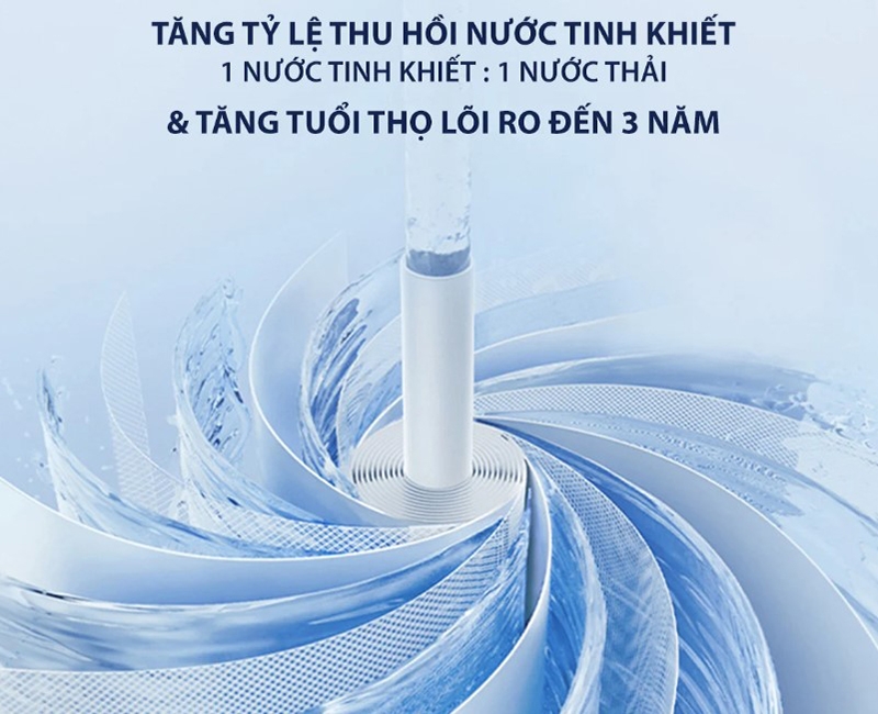  Máy lọc nước nóng nguội RO A.O. Smith 4 lõi ROSS ECO-AOC75PUR tích hợp công nghệ Side Stream độc quyền