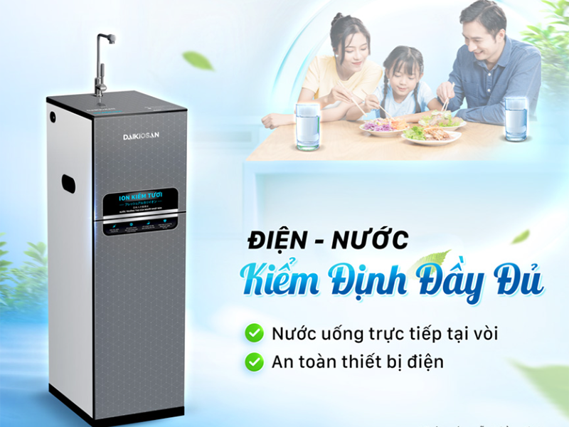 Máy lọc nước RO ion kiềm tươi Daikiosan 8 lõi DN169 (hình 1)
