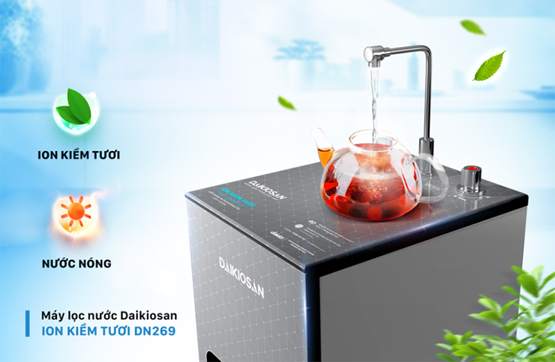 Máy lọc nước nóng nguội RO ion kiềm tươi Daikiosan 8 lõi DN269 (hình 8)