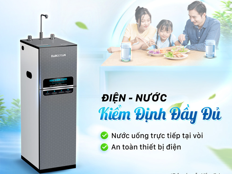 Máy lọc nước nóng nguội RO ion kiềm tươi Daikiosan 8 lõi DN269 (hình 2)