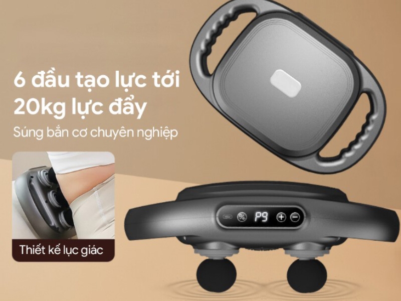 Máy massage cầm tay 6 đầu Kachi MK390 - hình 5