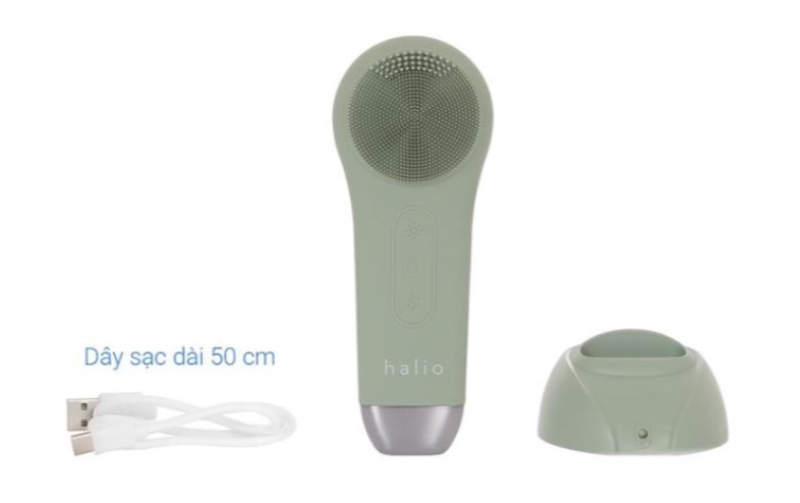 Máy rửa mặt massage tích hợp liệu pháp ánh sáng và nhiệt 5in1 Halio - hình 2