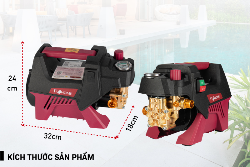Máy rửa xe cảm ứng từ Fujihome PWX5B 3200W (hình 2)