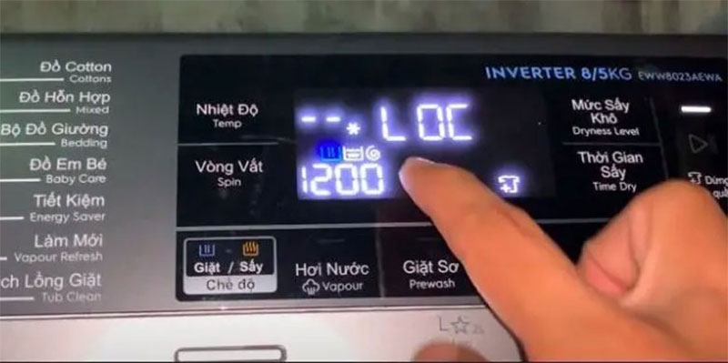 Máy sấy Electrolux báo lỗi LOC hình 1