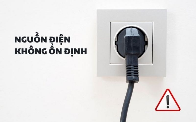 máy sấy LG không ra hơi nóng do nguồn điện không ổn định