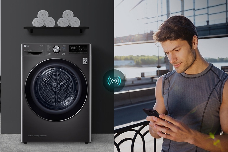 Máy sấy quần áo LG dễ dàng điều khiển từ xa