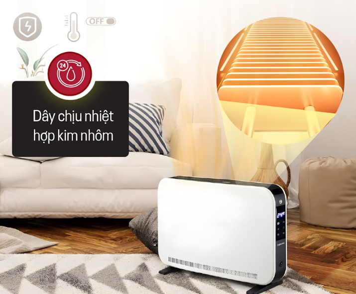 Máy sưởi đối lưu Fujihome CH7320 2000W - hình 4