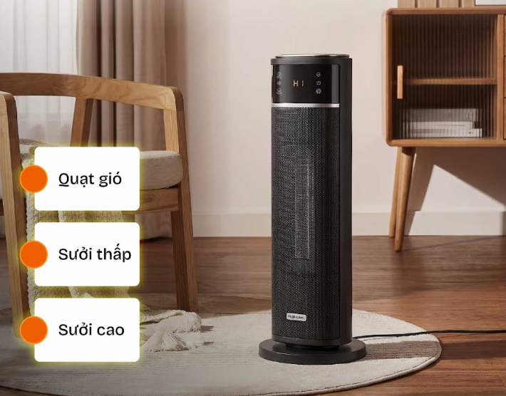Máy sưởi gốm điều khiển bằng giọng nói Fujihome FH213 2100W - hình 5